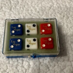 Las Vegas Dice Set in Red, White, and Blue